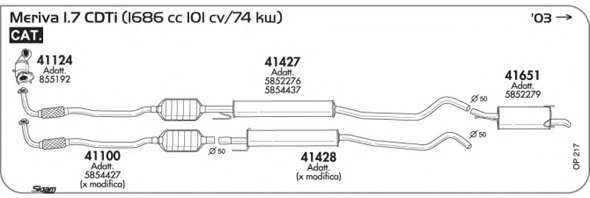 SIGAM OP217 Exhaust System
